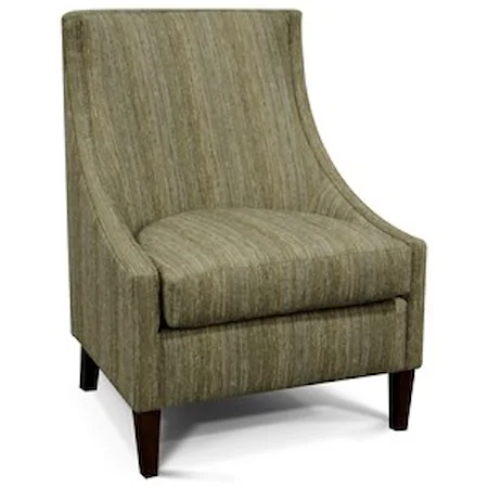 Transitional Wing Chair with Contemporary Living Room Furniture Style